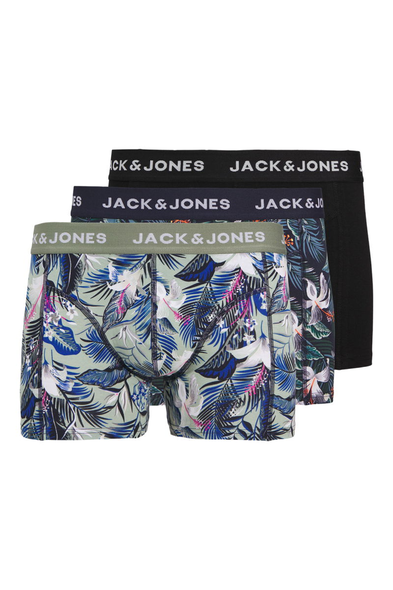 Jack & Jones Erkek Jacbrady Pamuklu 3'lü Boxer 12268495 Siyah - 1