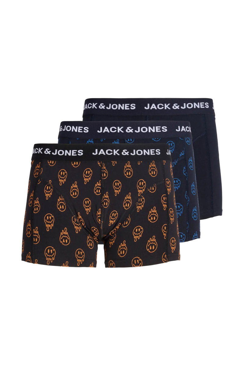 Jack & Jones Erkek Jacdale 3'lü Boxer 12301230 Siyah- Laci - Jack & Jones