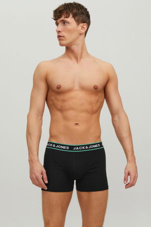 Jack & Jones Erkek Jacflower 3'lü Boxer 12171253 Siyah - 2