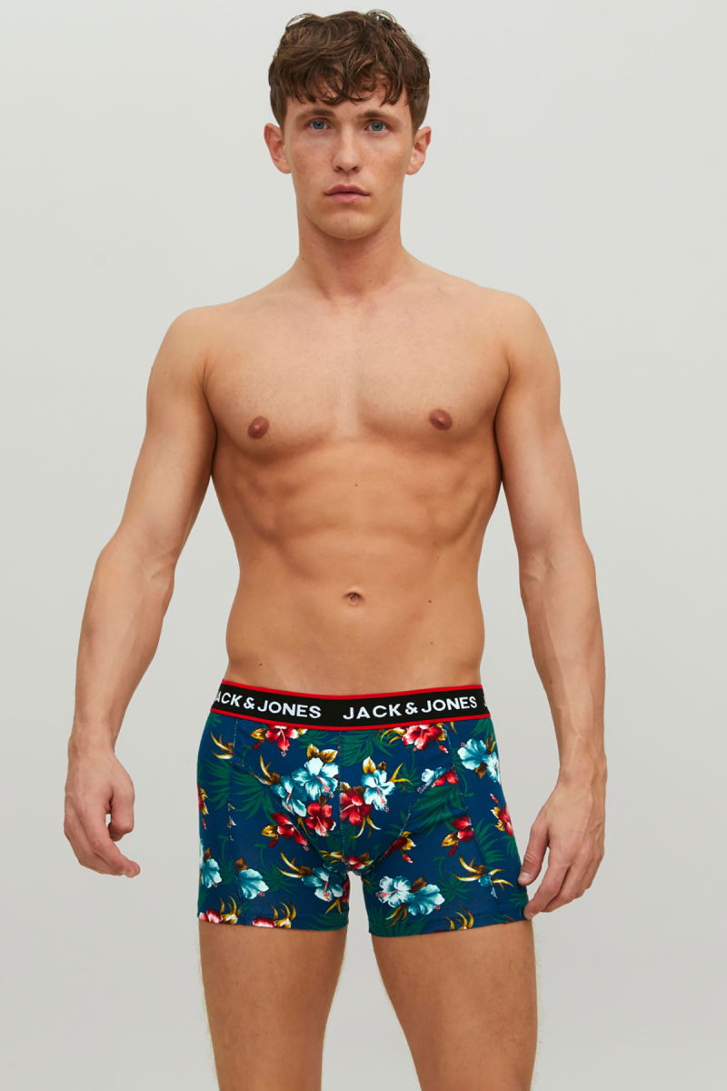 Jack & Jones Erkek Jacflower 3'lü Boxer 12171253 Siyah - 4