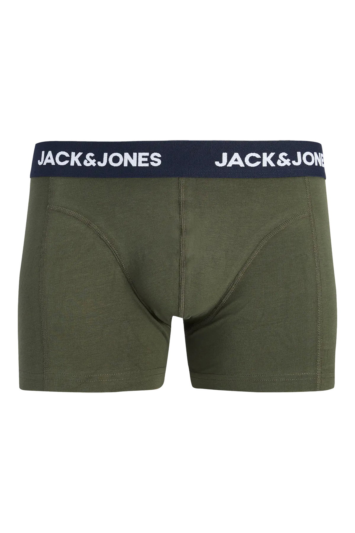 Jack & Jones Erkek Jaclamp 3'lü Boxer 12300931 Haki Siyah Gri - 3