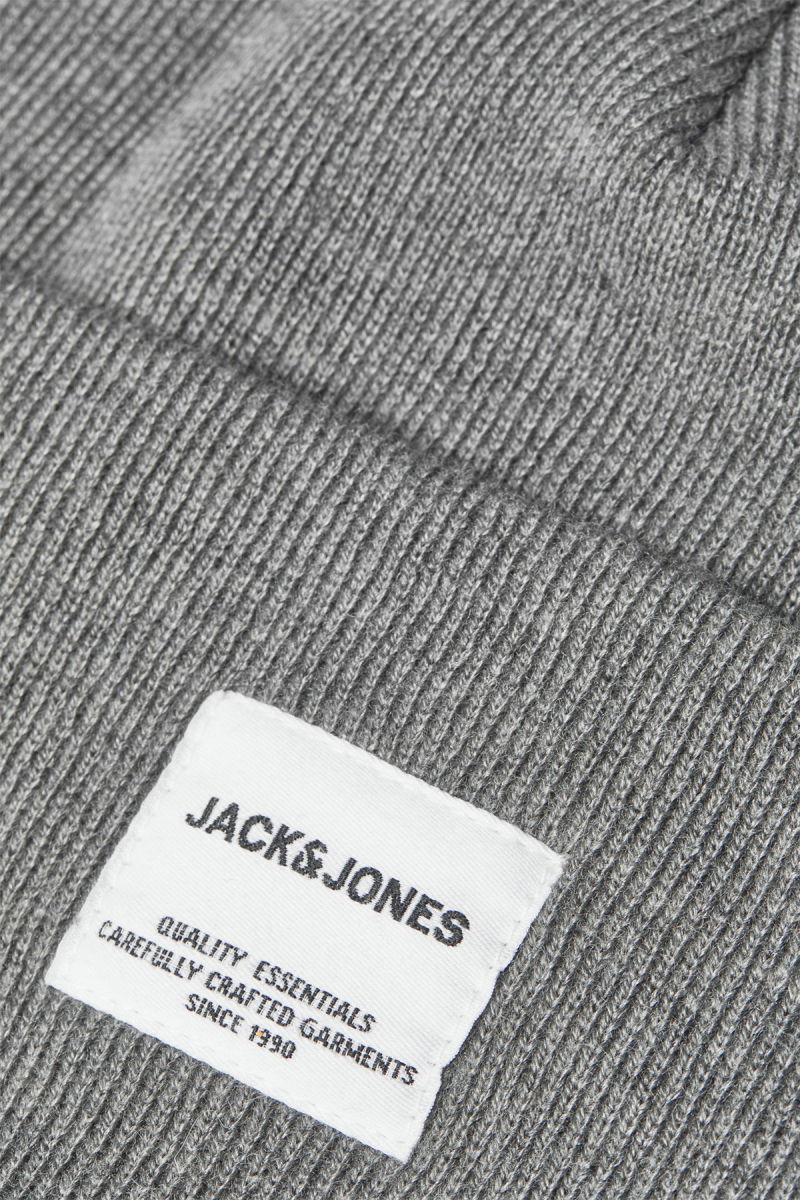 Jack & Jones Erkek Jaclong Triko Bere 12150627 Gri - 3