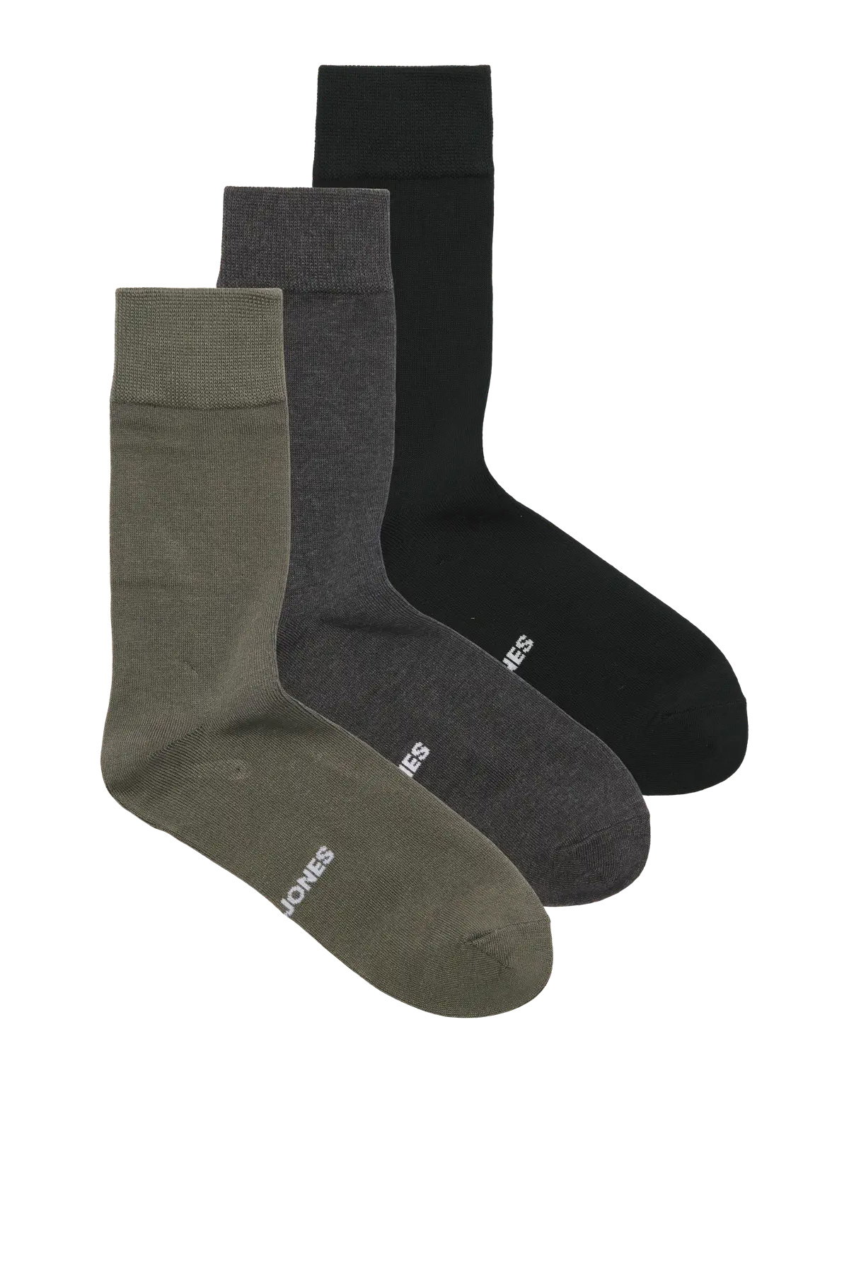 Jack & Jones Erkek Jaclouıs Marka Logolu 3'lü Çorap 12301513 Siyah - 1