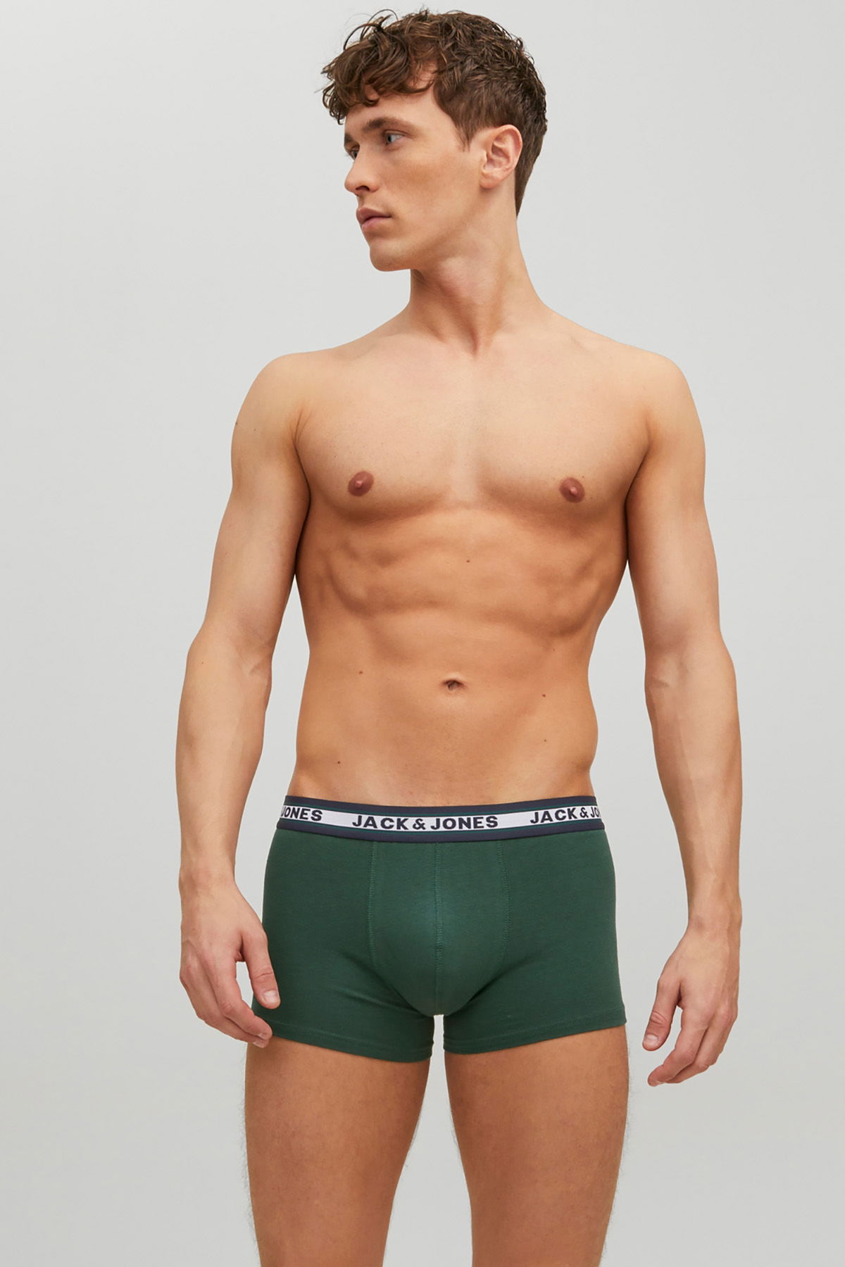 Jack & Jones Erkek Jacolıver 5'li Boxer 12165348 Koyu Gri - 2