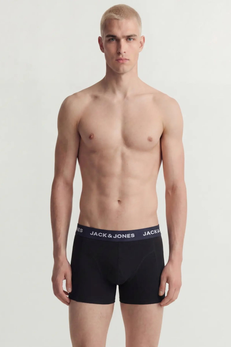 Jack & Jones Erkek Jacraul 3'lü Boxer 12301210 Siyah - 5