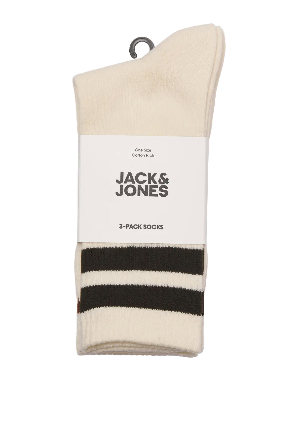 Jack & Jones Erkek Jactravıs Marka Logolu 3'lü Çorap 12260082 Krem - 2