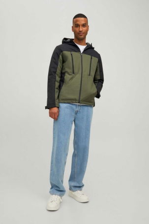 Jack & Jones Erkek Jcoabel Kapüşonlu Mont 63412214640 Haki - 2