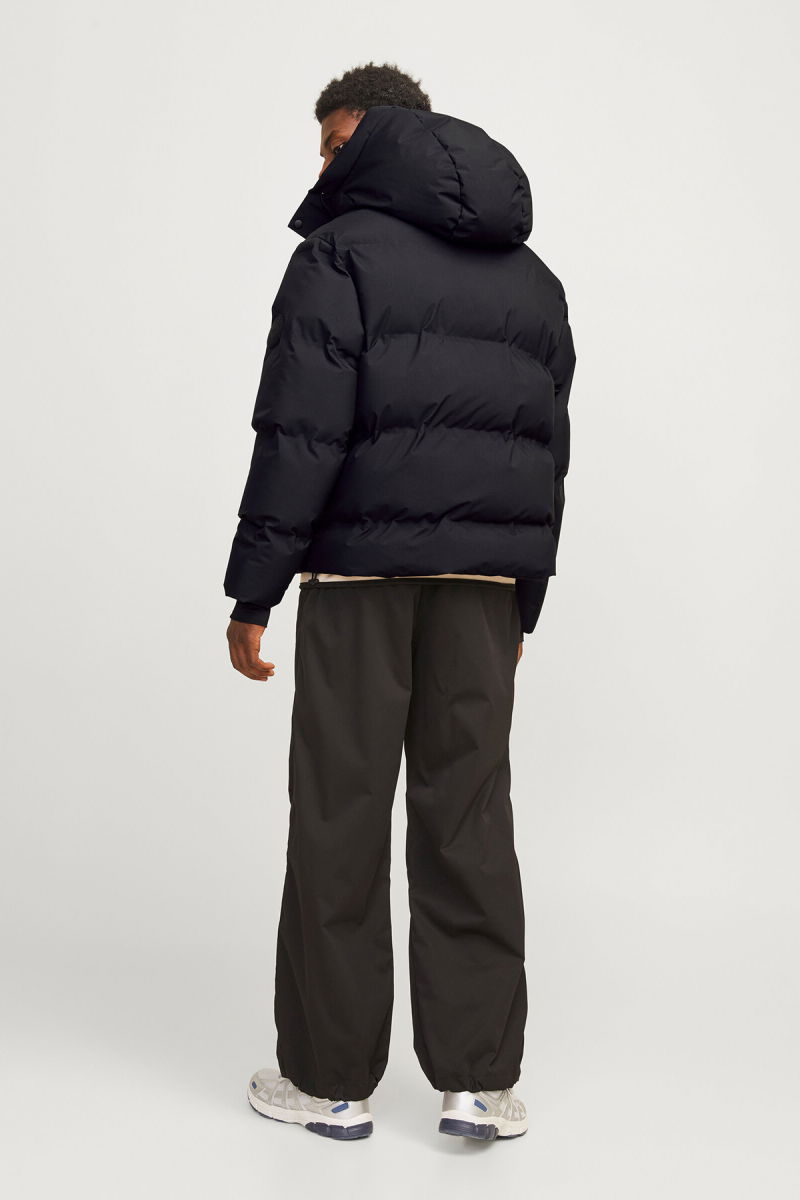 Jack & Jones Erkek Jcoalpha Kapüşonlu Rüzgar Geçirmez Puffer Mont 12261971 Siyah - 5