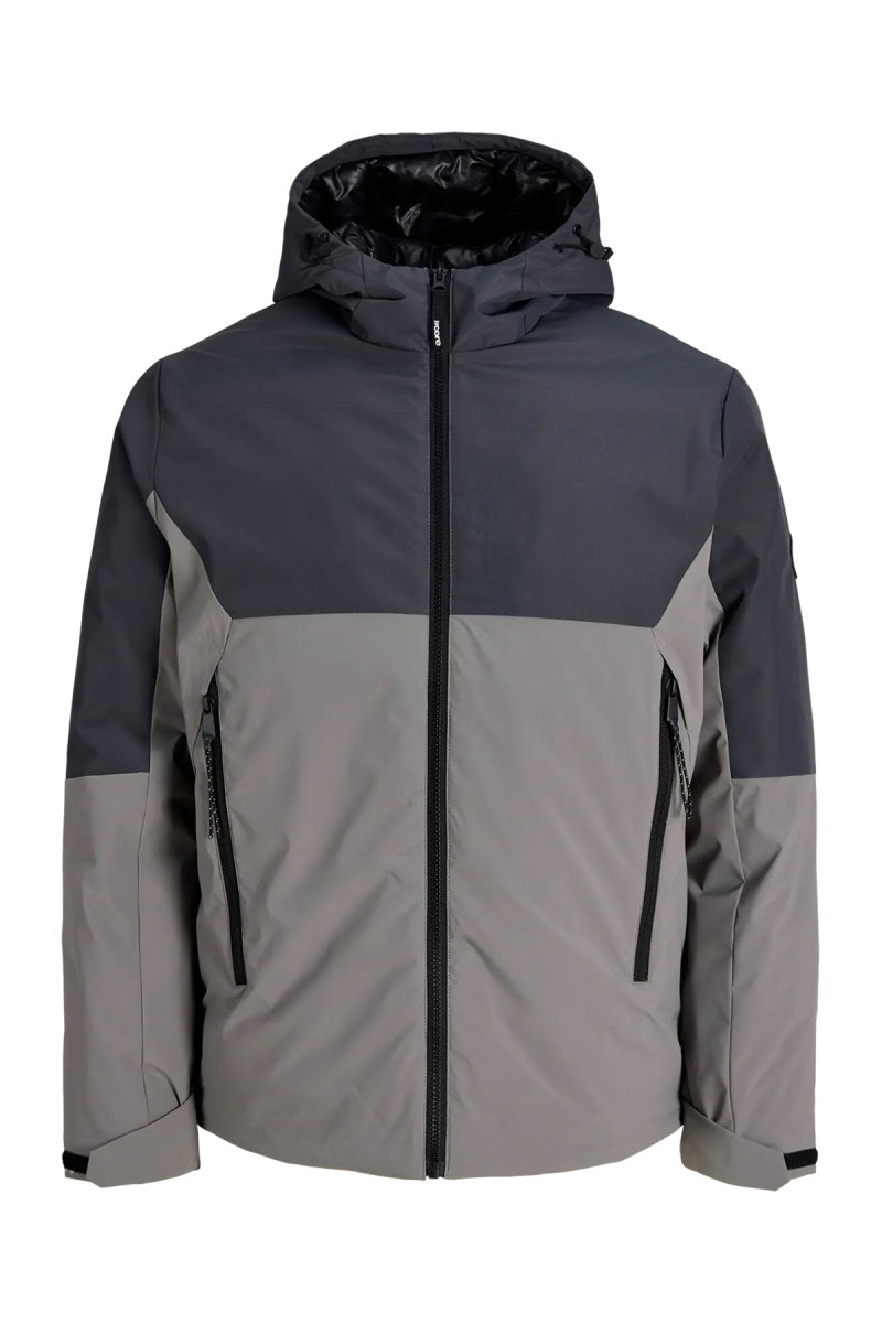 Jack & Jones Erkek Jcoclub Kapüşonlu Su İtici Şişme Mont 12299812 Asfalt - Jack & Jones