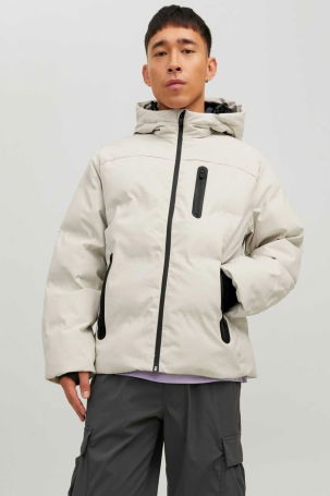 Jack & Jones Erkek Jcoheat Puffer Mont 2215507 Taş - 1