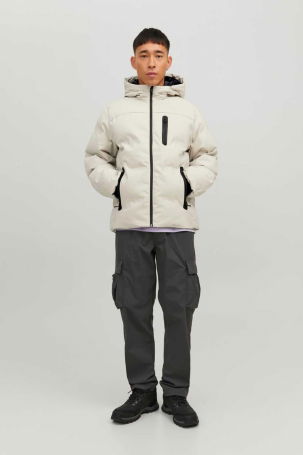 Jack & Jones Erkek Jcoheat Puffer Mont 2215507 Taş - 2