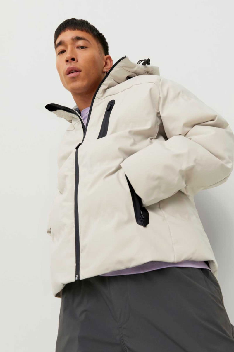 Jack & Jones Erkek Jcoheat Puffer Mont 2215507 Taş - 3