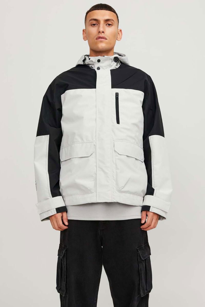 Jack & Jones Erkek Jcohıke Suya Dayanıklı Kapüşonlu Softshell Mevsimlik Mont 12253569 Taş - 2