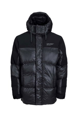 Jack & Jones Erkek Jcosouth Kapüşonlu Puffer Mont 12243424 Siyah 