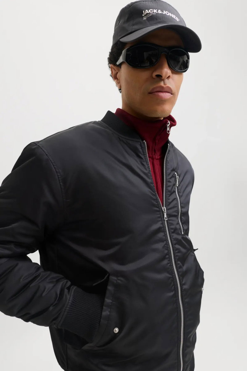 Jack & Jones Erkek Jcotrace Su İtici Bomber Ceket 12301762 Siyah - 2