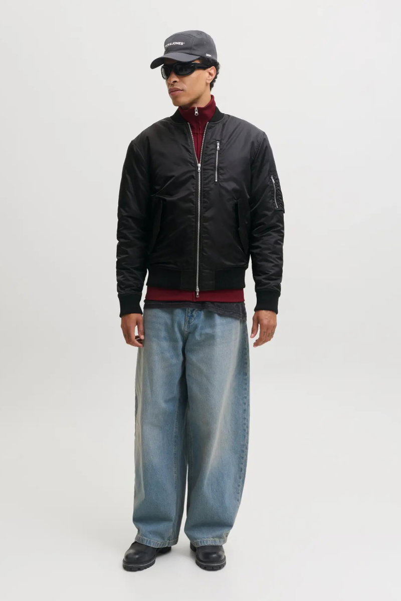 Jack & Jones Erkek Jcotrace Su İtici Bomber Ceket 12301762 Siyah - 4