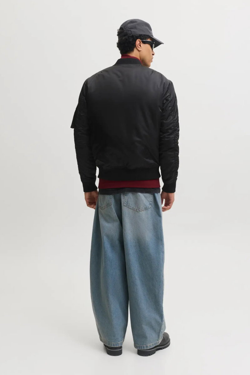 Jack & Jones Erkek Jcotrace Su İtici Bomber Ceket 12301762 Siyah - 5
