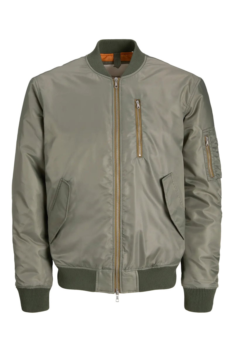Jack & Jones Erkek Jcotrace Su İtici Bomber Ceket 12301762 Yeşil - Jack & Jones