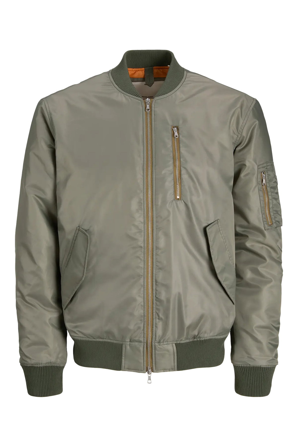 Jack & Jones Erkek Jcotrace Su İtici Bomber Ceket 12301762 Yeşil - 1
