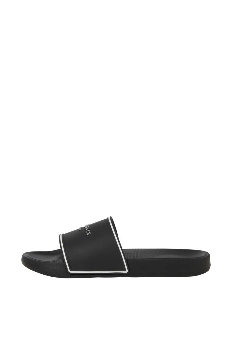 Jack & Jones Erkek Jfwartıllery Logo Detaylı Havuz ve Plaj Terliği 12292042 Siyah - 2