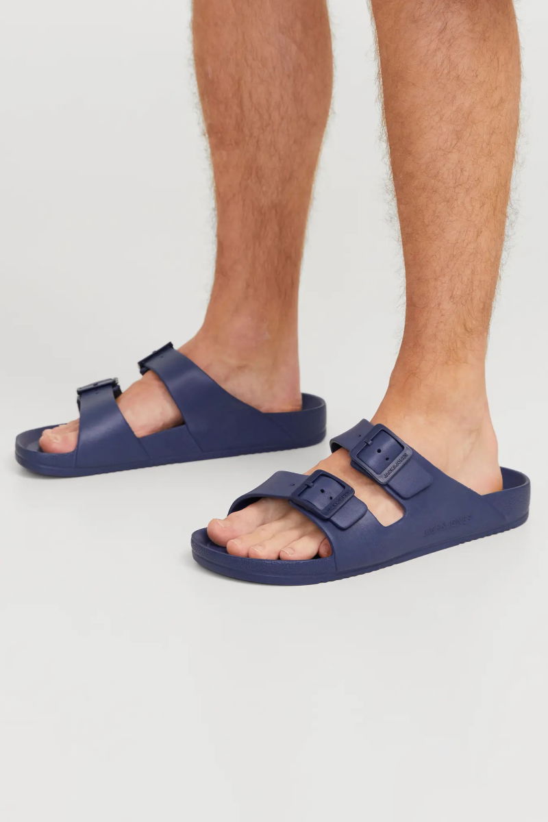 Jack & Jones Erkek Jfwcroxton Çift Bantlı Sandelet Terlik 12204004 Lacivert - 1