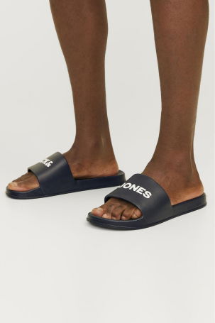 Jack & Jones Erkek Jfwlarry Yazı Detaylı Terlik 12251249 Antrasit 