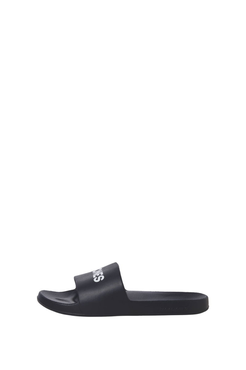 Jack & Jones Erkek Jfwlarry Yazı Detaylı Terlik 12251249 Antrasit - 3