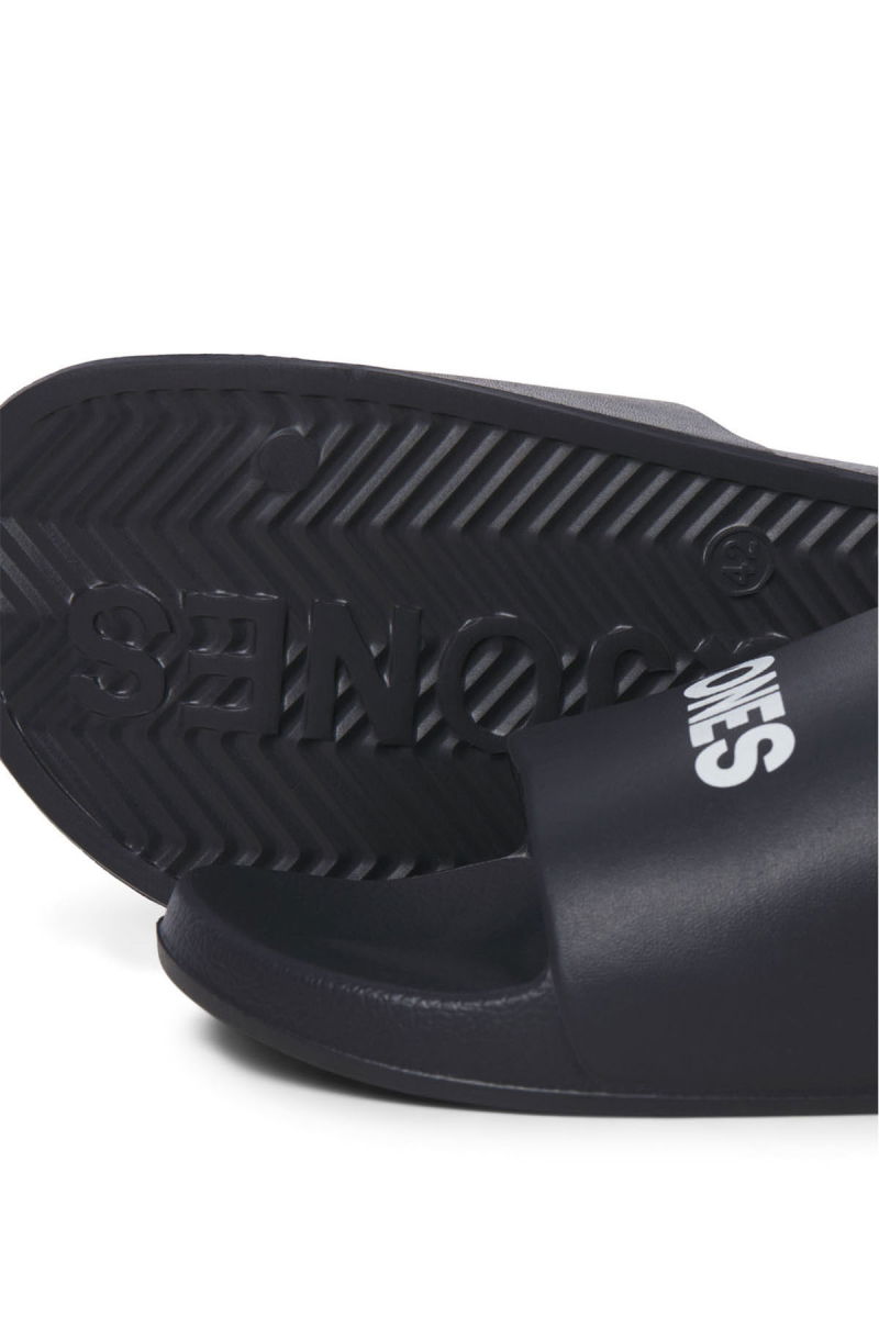 Jack & Jones Erkek Jfwlarry Yazı Detaylı Terlik 12251249 Antrasit - 4