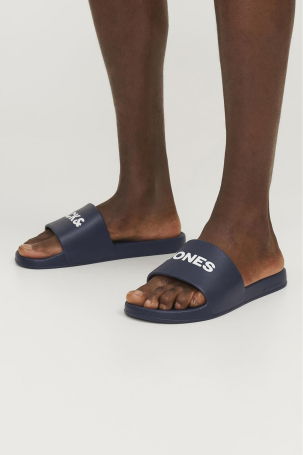 Jack & Jones Erkek Jfwlarry Yazı Detaylı Terlik 12251249 Lacivert 
