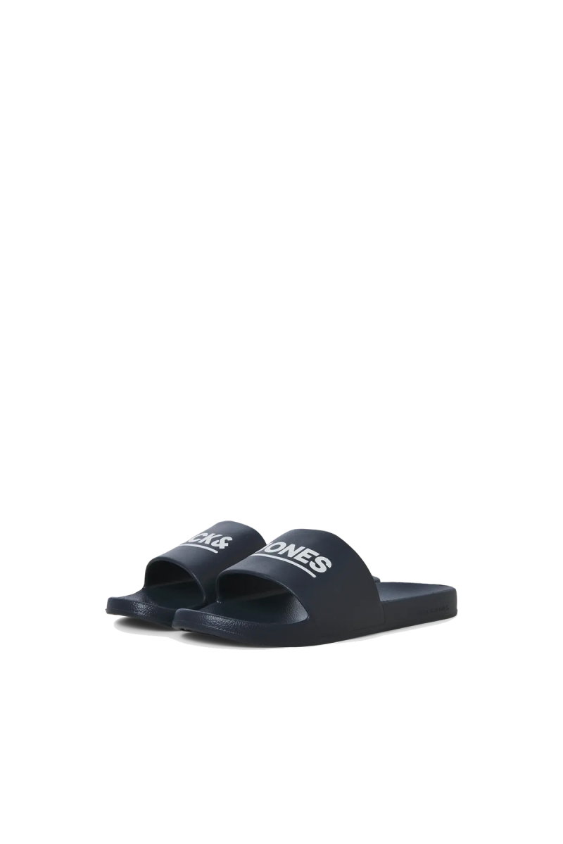 Jack & Jones Erkek Jfwollıe Yazı Detaylı Terlik 12236477 Antrasit - Jack & Jones