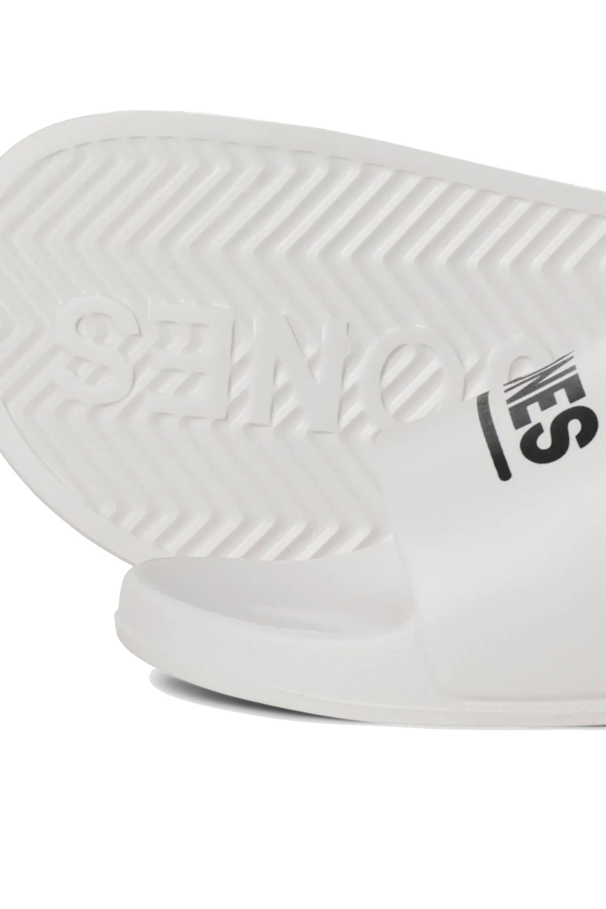 Jack & Jones Erkek Jfwollıe Yazı Detaylı Terlik 12236477 Beyaz - 5