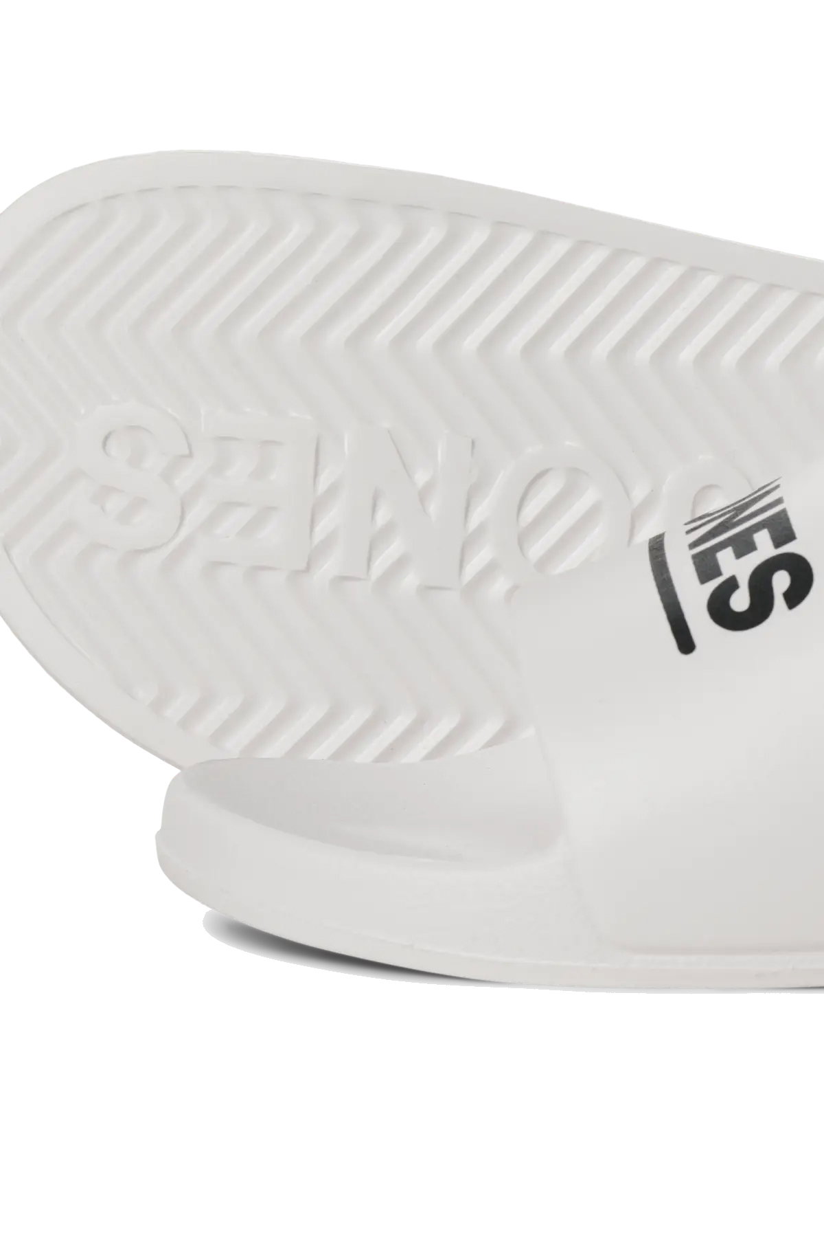 Jack & Jones Erkek Jfwollıe Yazı Detaylı Terlik 12236477 Beyaz - 5