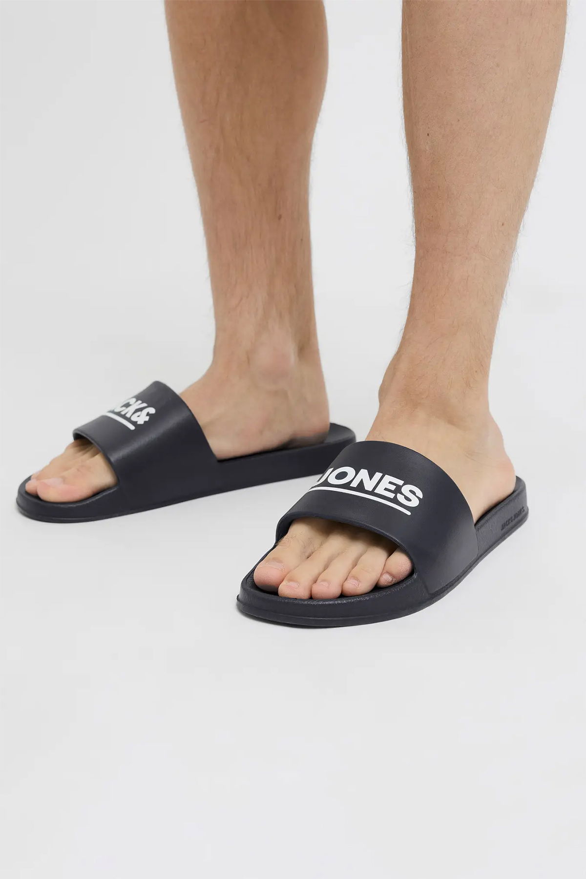 Jack & Jones Erkek Jfwollıe Yazı Detaylı Terlik 12236477 Lacivert - 1