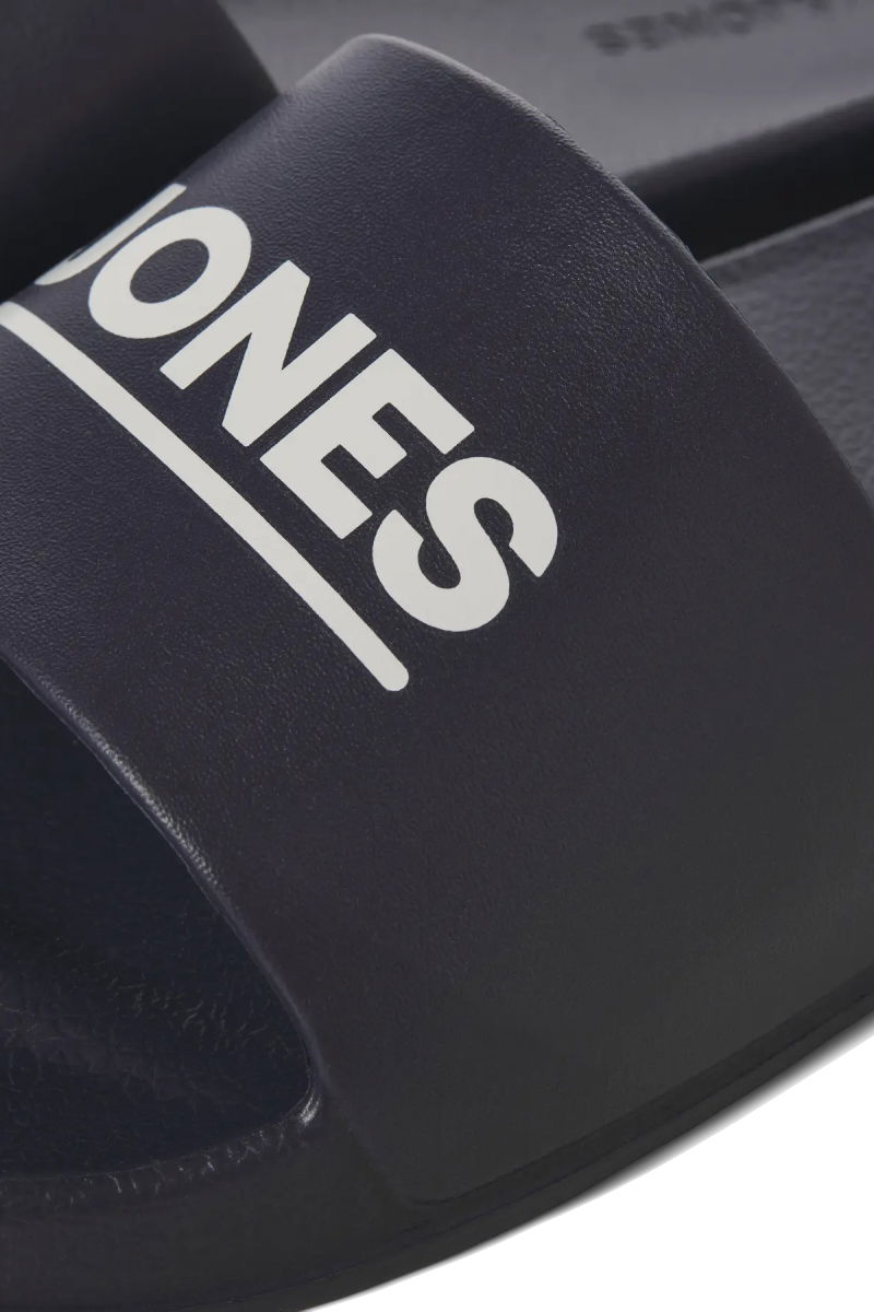 Jack & Jones Erkek Jfwollıe Yazı Detaylı Terlik 12236477 Lacivert - 4