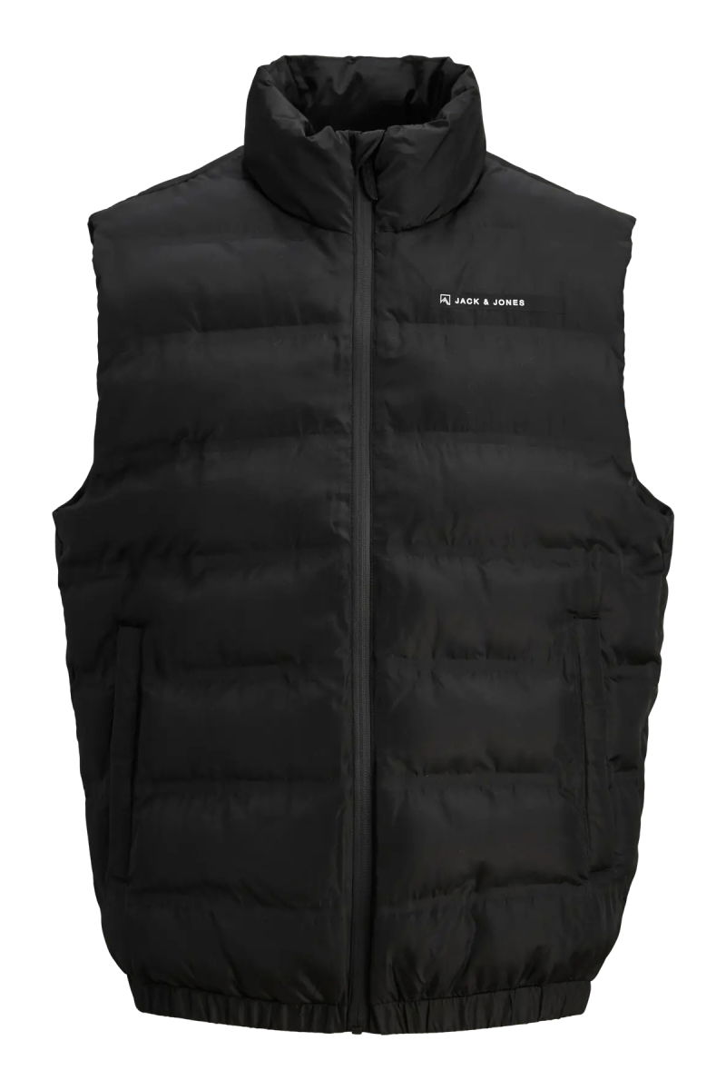 Jack & Jones Erkek Jjalpes Dik Yaka Fermuarlı Yelek 12286689 Siyah - Jack & Jones