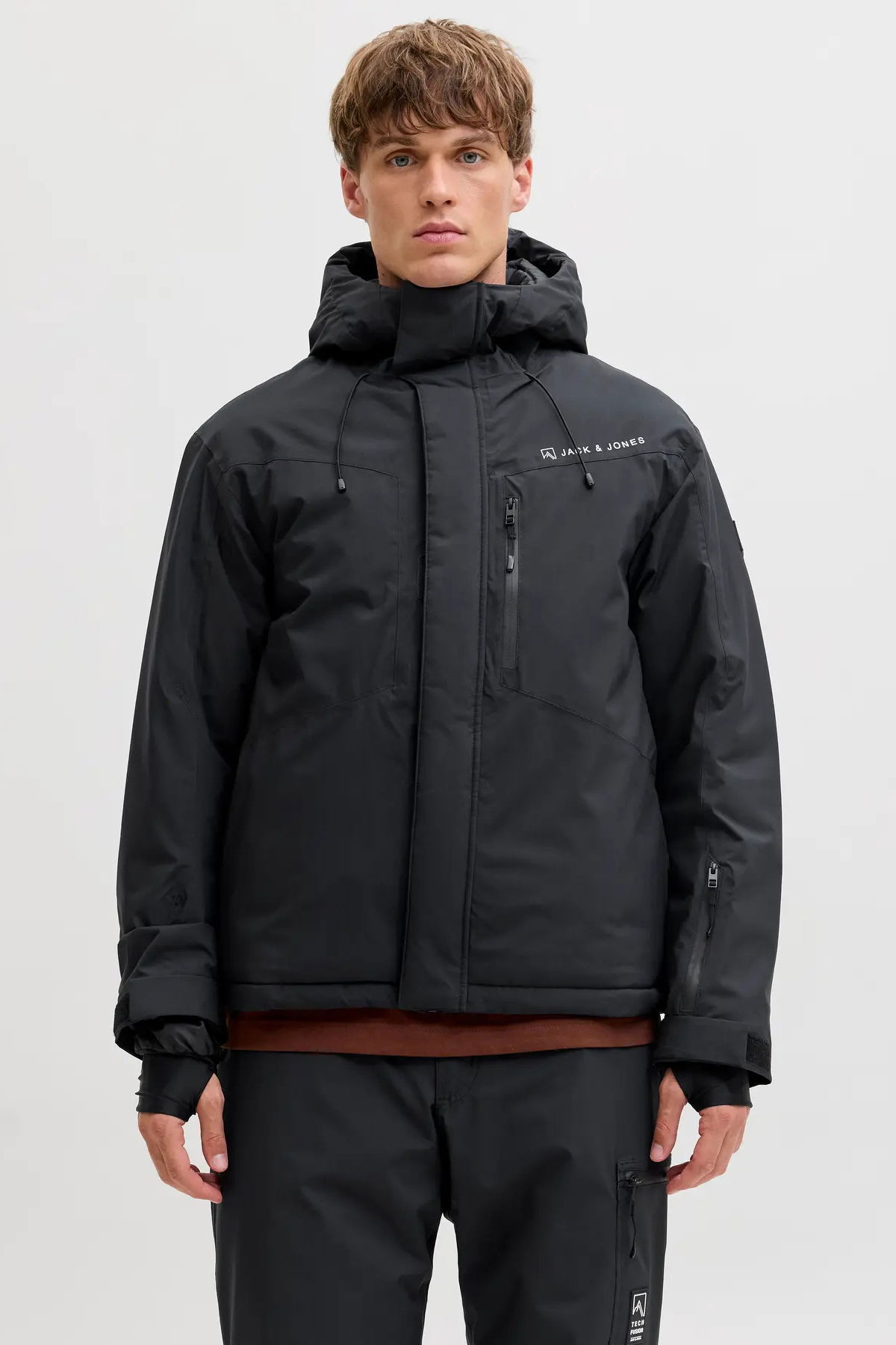 Jack & Jones Erkek Jjalpes Kapüşonlu Su ve Rüzgar Geçirmez Mont 12284649 Siyah - 2