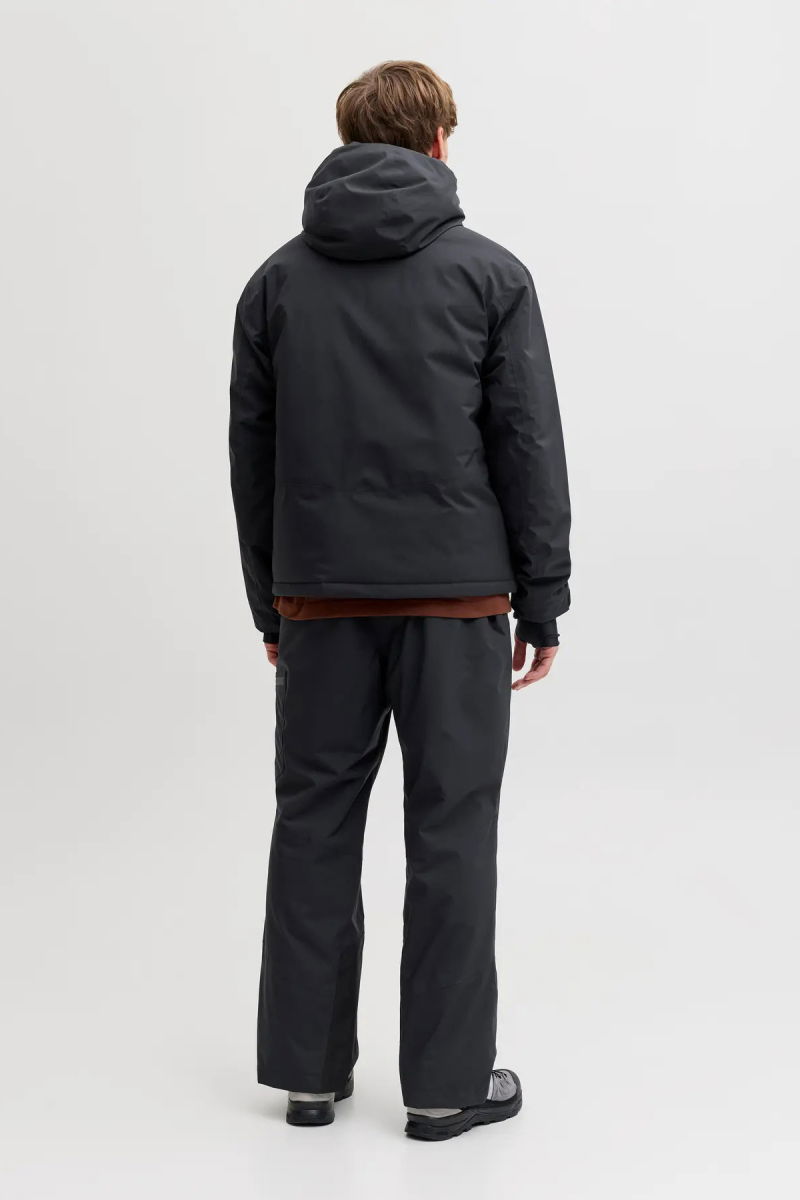 Jack & Jones Erkek Jjalpes Kapüşonlu Su ve Rüzgar Geçirmez Mont 12284649 Siyah - 5