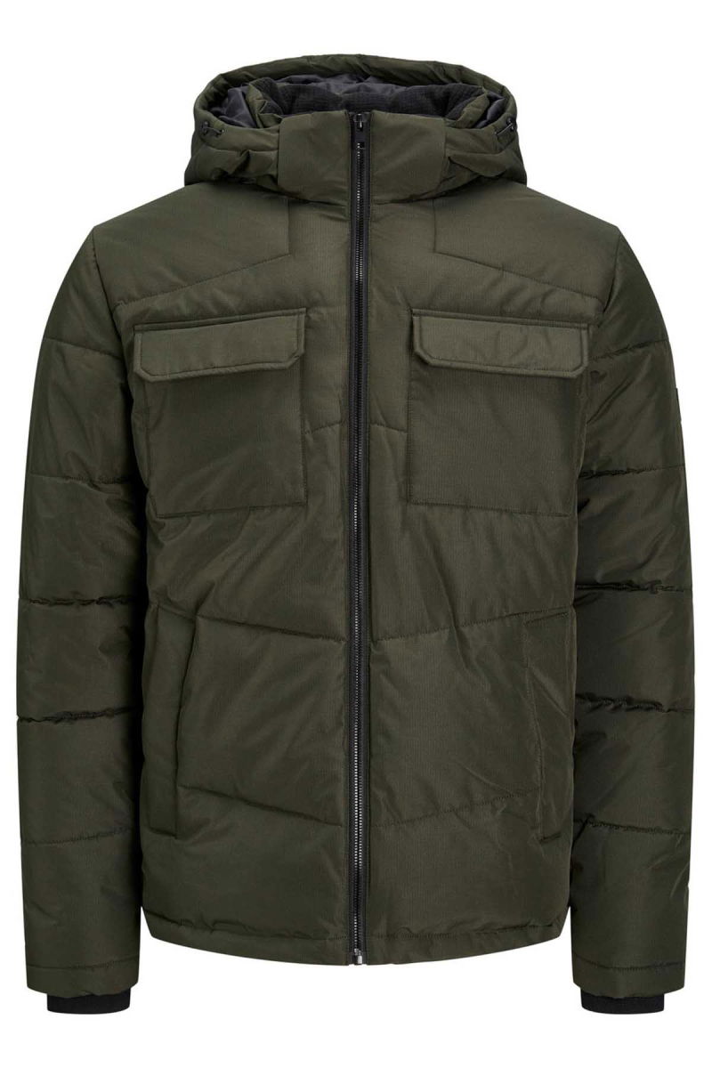 Jack & Jones Erkek Jjbrady Kapüşonlu Şişme Mont 63412212233 Yeşil - 7