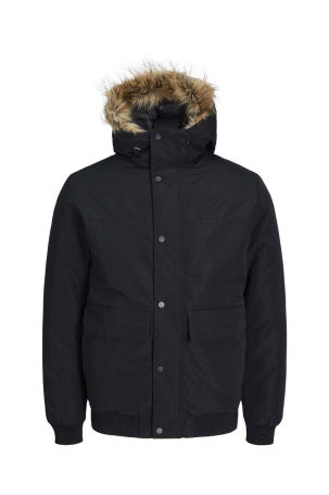 Jack & Jones Erkek Jjchamp Kapüşonlu Mont 12236822 Siyah 