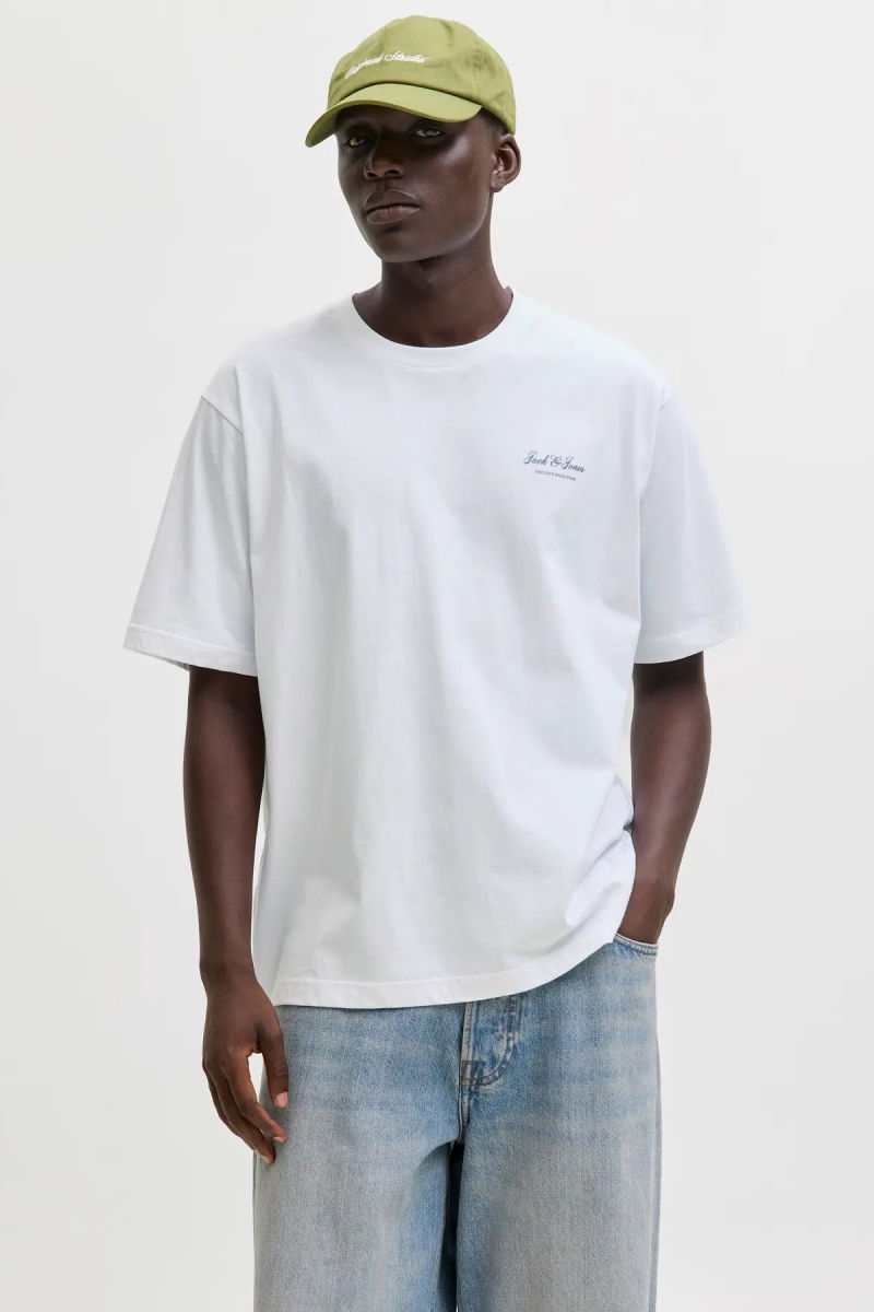 Jack & Jones Erkek Jjearchıve Bisiklet Yaka Kısa Kollu %100 Pamuk T-Shirt 12287990 Beyaz - Jack & Jones