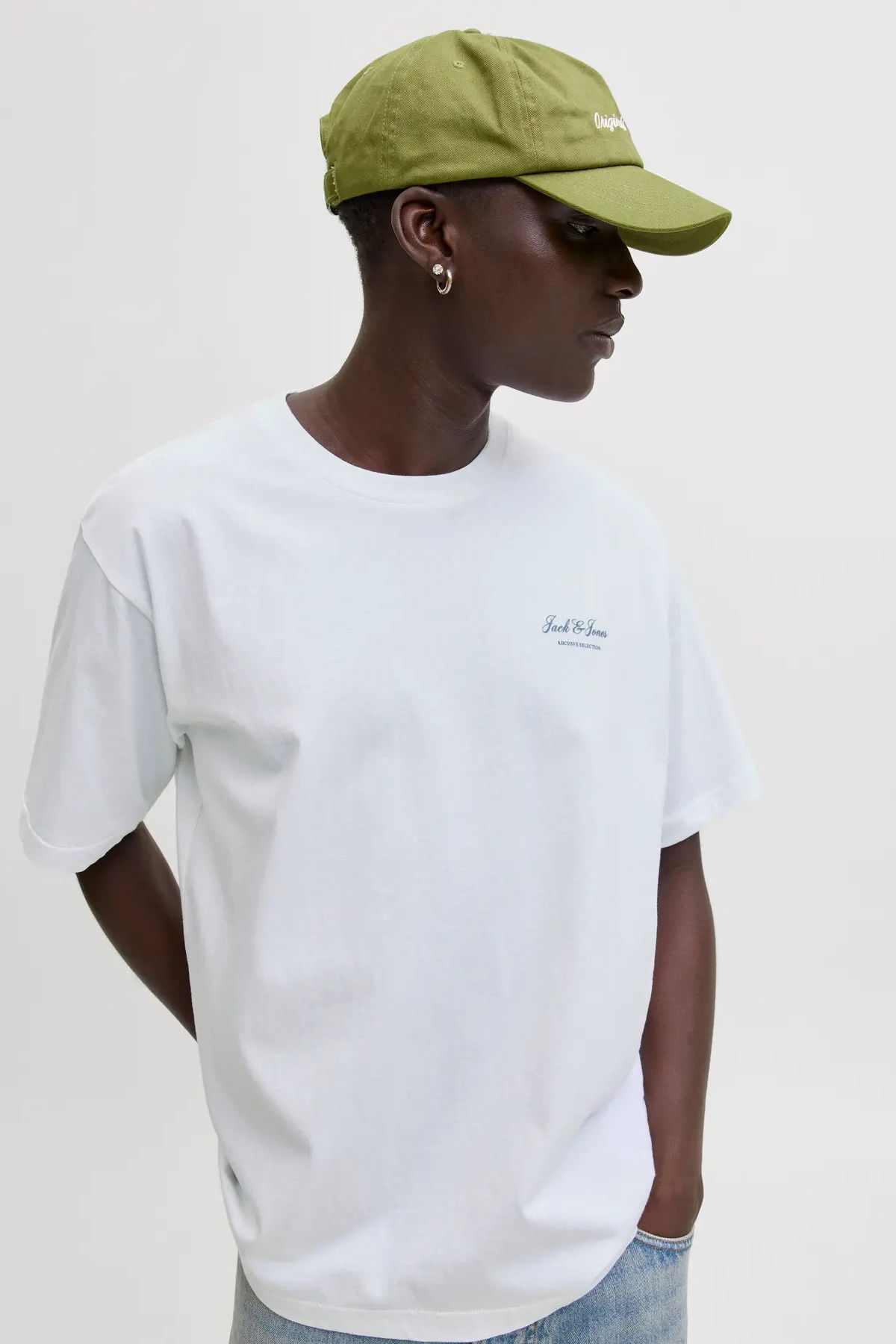 Jack & Jones Erkek Jjearchıve Bisiklet Yaka Kısa Kollu %100 Pamuk T-Shirt 12287990 Beyaz - 2