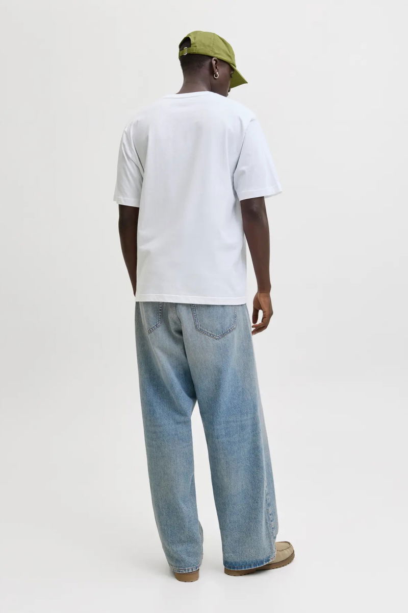 Jack & Jones Erkek Jjearchıve Bisiklet Yaka Kısa Kollu %100 Pamuk T-Shirt 12287990 Beyaz - 5