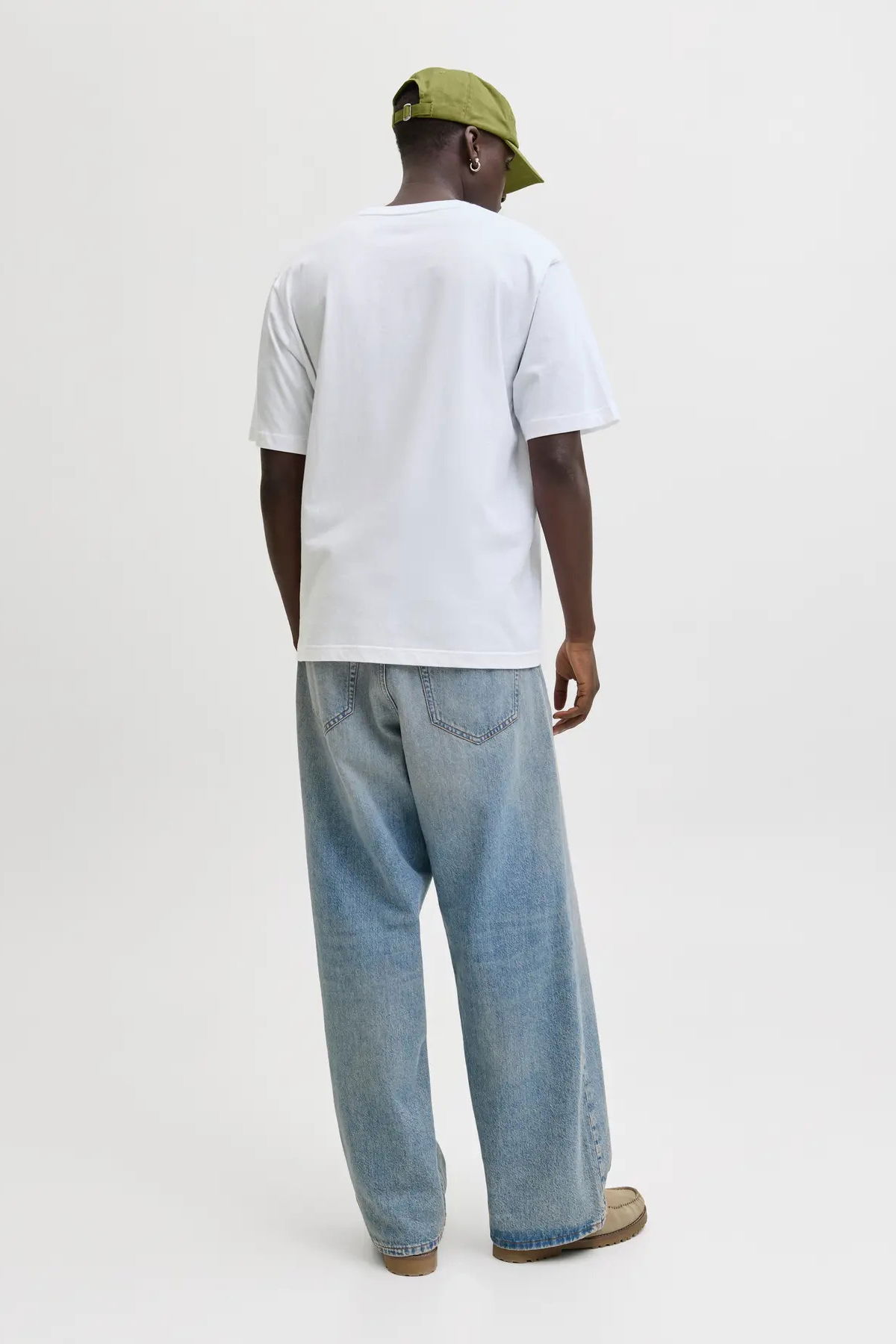 Jack & Jones Erkek Jjearchıve Bisiklet Yaka Kısa Kollu %100 Pamuk T-Shirt 12287990 Beyaz - 5