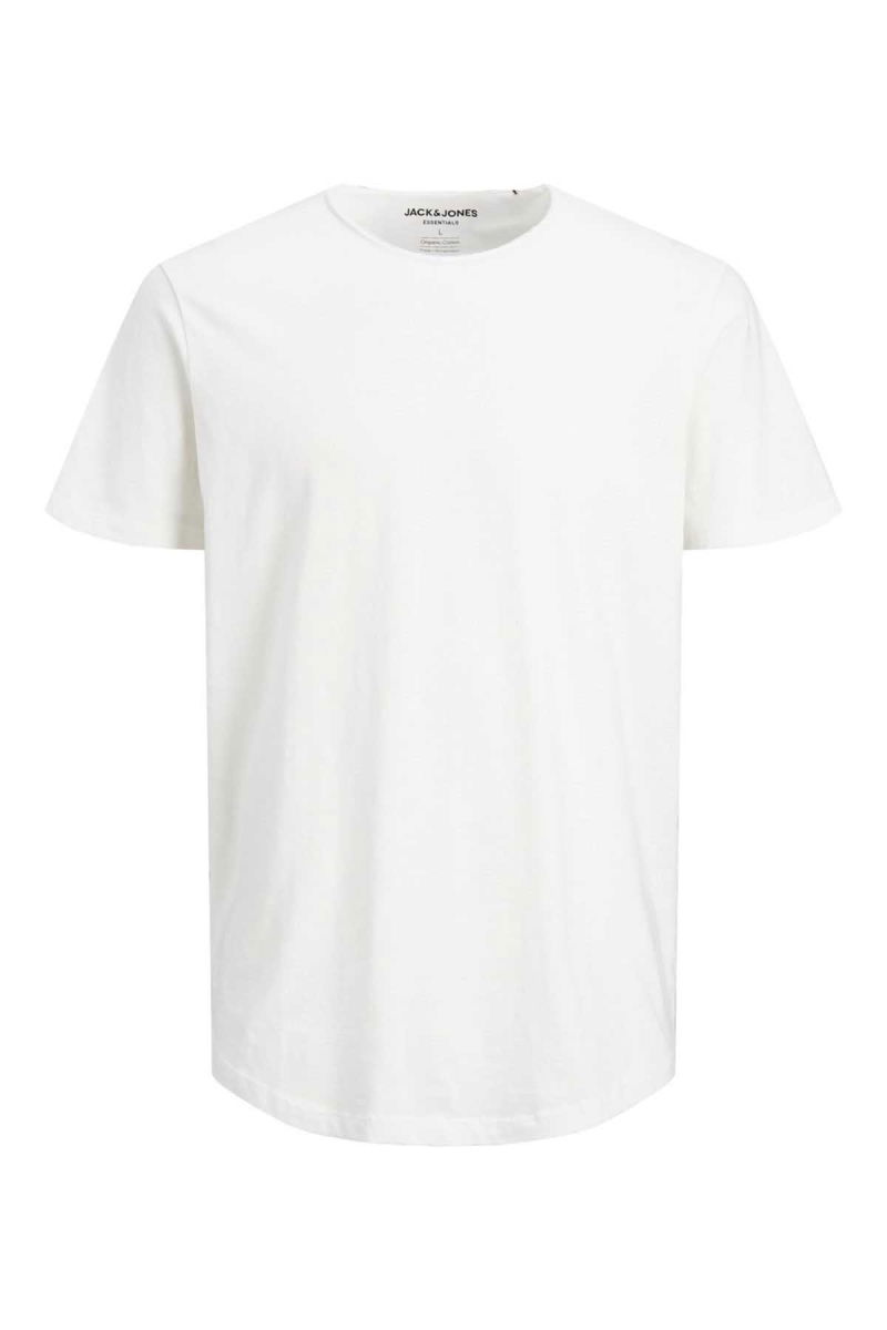 Jack & Jones Erkek Jjebasher Bisiklet Yaka T-Shirt 12182498 Beyaz - 7