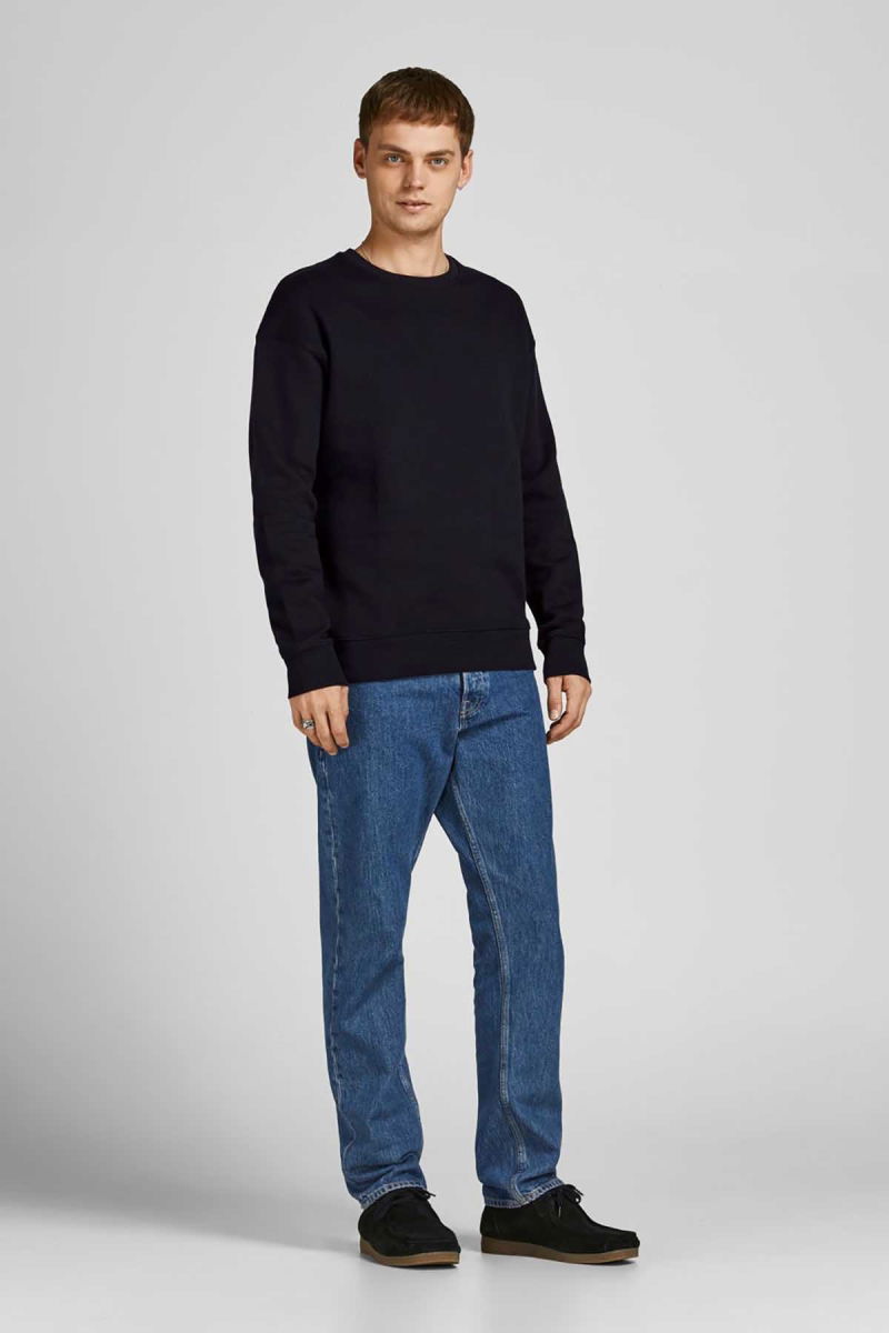 Jack & Jones Erkek Jjebradley Bisiklet Yaka Sweatshirt 12249341 Siyah - 2