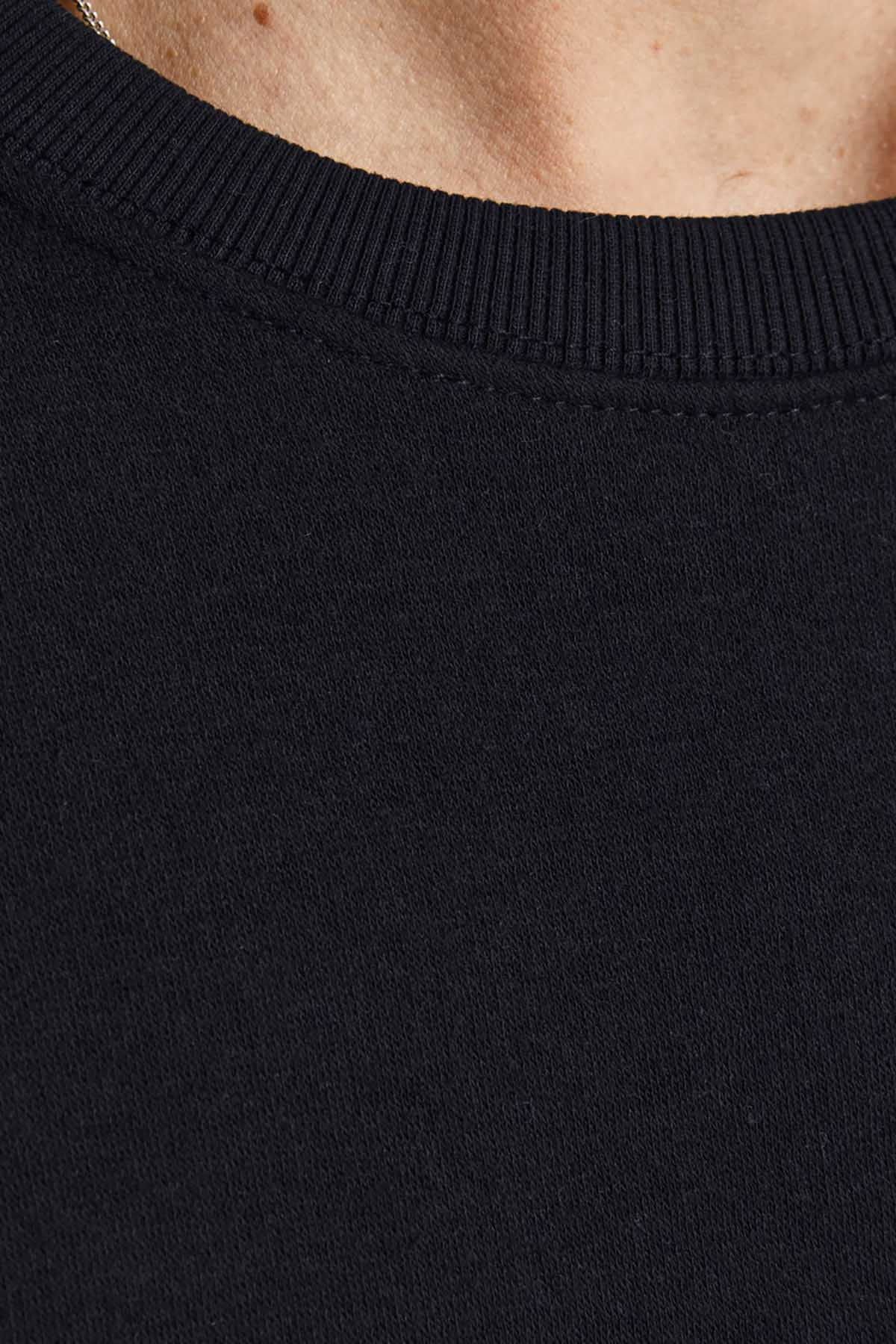Jack & Jones Erkek Jjebradley Bisiklet Yaka Sweatshirt 12249341 Siyah - 4