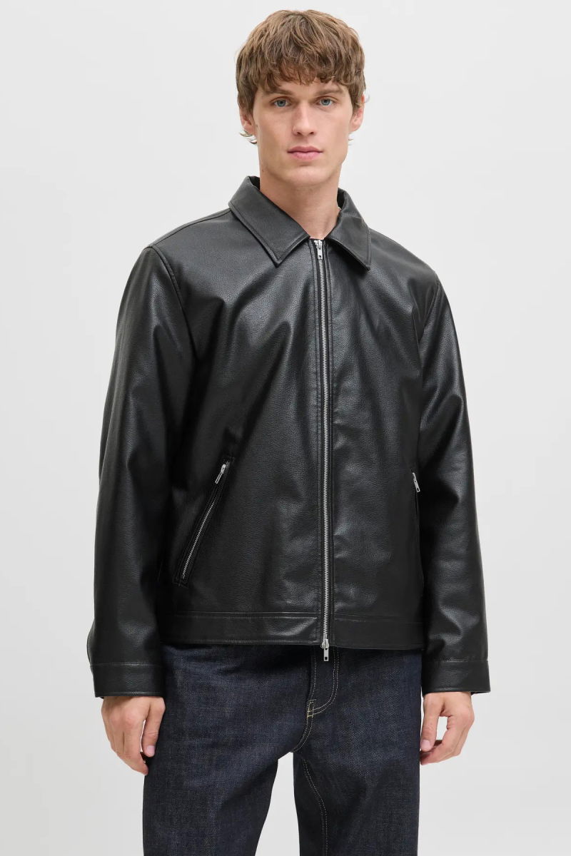 Jack & Jones Erkek Jjecasablanca Deri Ceket 12278839 Siyah - 2