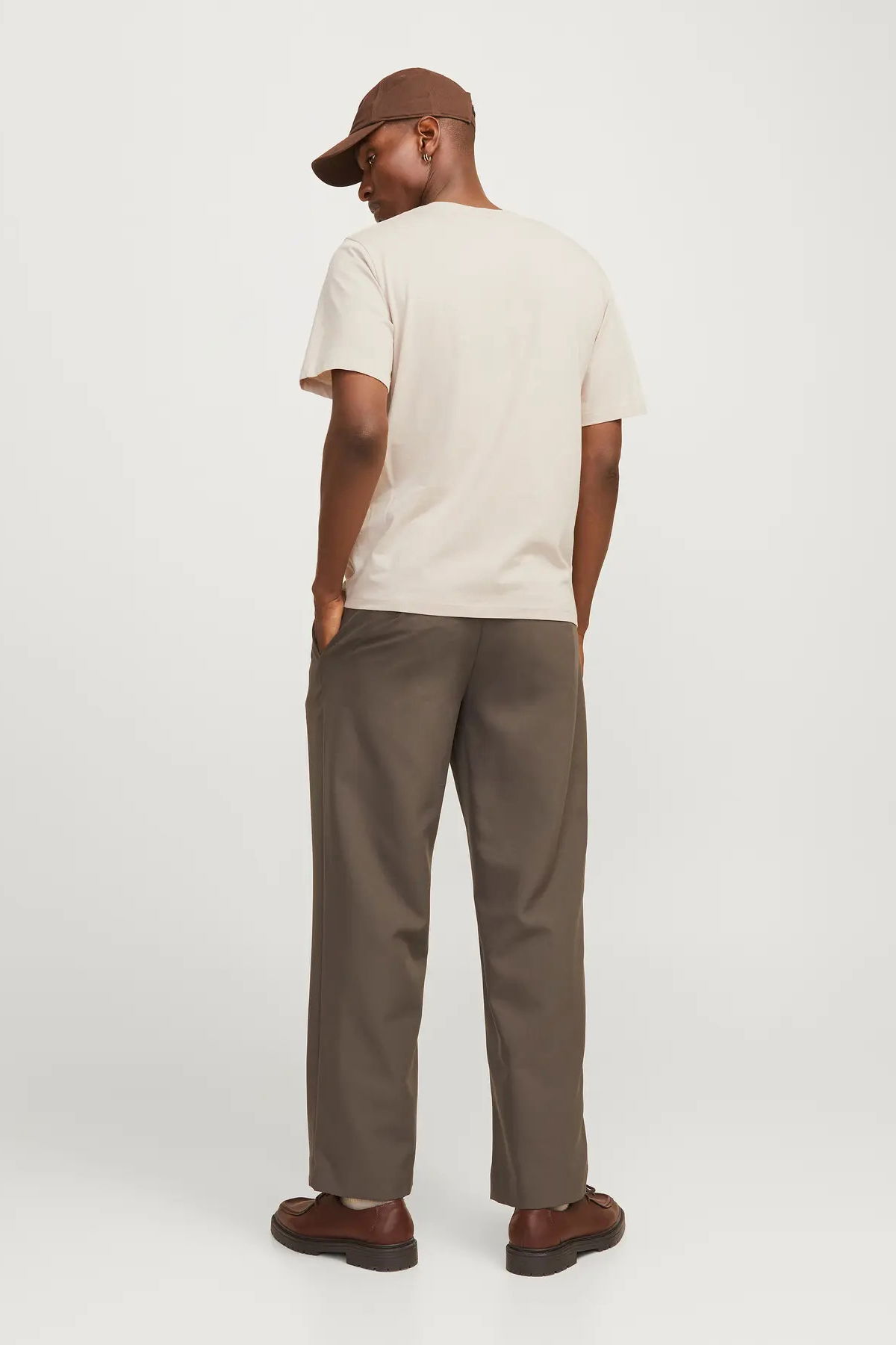 Jack & Jones Erkek Jjecorp Baskı Detaylı Bisiklet Yaka T-Shirt 12151955 Bej - 5