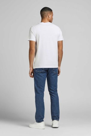 Jack & Jones Erkek Jjecorp Baskı Detaylı Bisiklet Yaka T-Shirt 12151955 K.Beyaz - 5