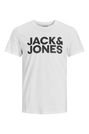 Jack & Jones Erkek Jjecorp Baskı Detaylı Bisiklet Yaka T-Shirt 12151955 K.Beyaz - 6